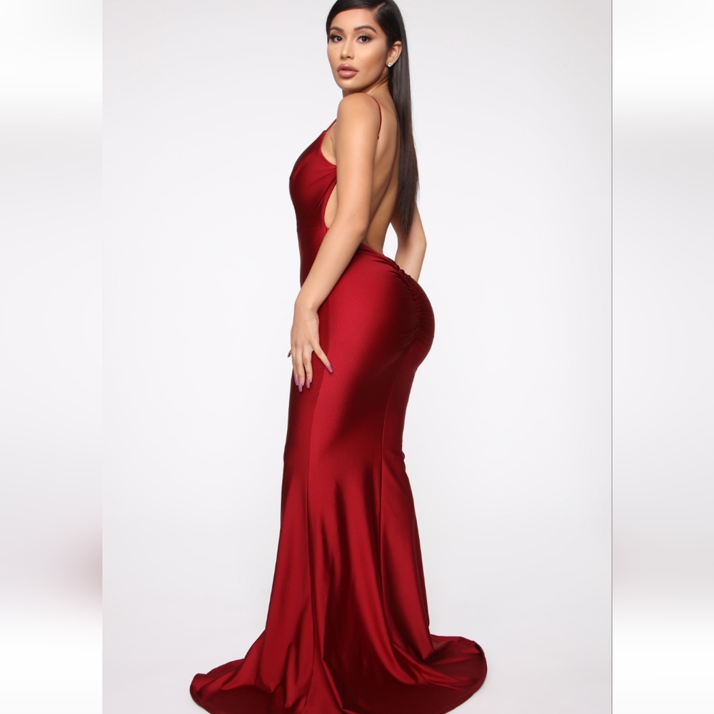 Fashion Nova Maxi Low Back Dress